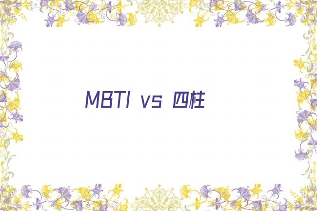 MBTI vs 四柱剧照